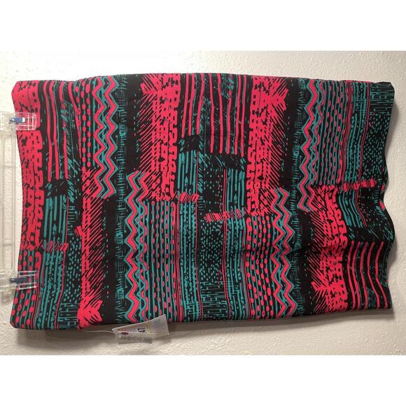 LuLaRoe Cassie Midi Skirt Women's XL Pink Green Black Retro - Picture 6 of 8